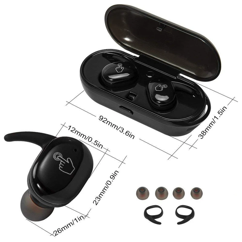 Новинка, bluetooth гарнитура, беспроводные наушники, наушники, bluetooth, мини, спорт, шумоподавление, водонепроницаемые наушники с зарядным устройством