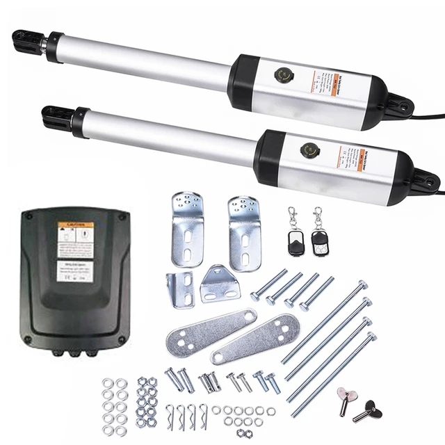 Automatic Gate Opener Kit Medium Duty Dual Gate Operator for Dual Swing Gates Up to 16 Feet or 440 Pounds Gate Motor AC Powered 2