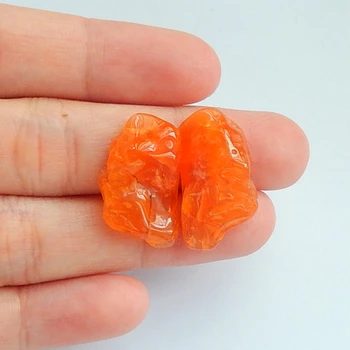 

Nugget Orange Agate fashion woman Earring Bead,23x12x8mm,4.9g