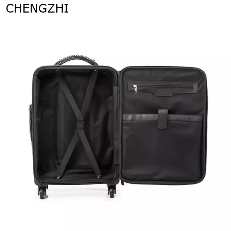 CHENGZHI роскошный чемодан на колесиках в стиле ретро 20 дюймов 24 дюйма|Чемодан