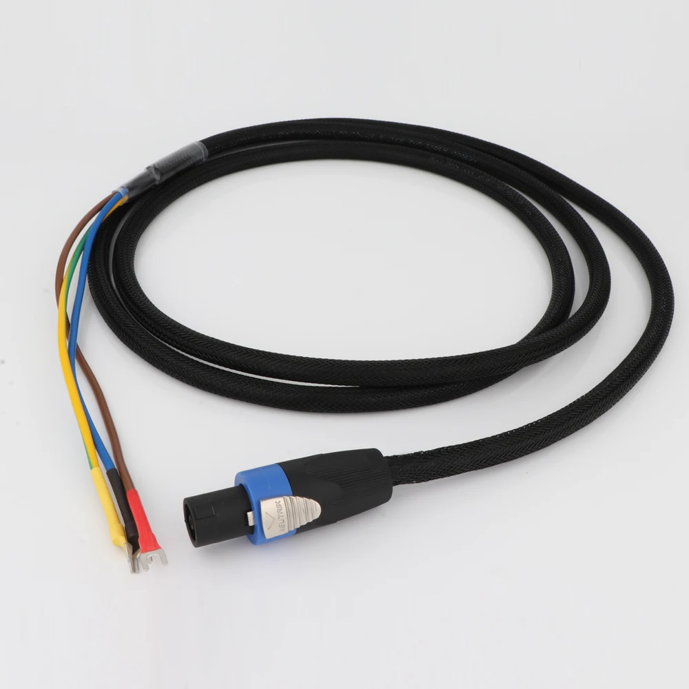 Subwoofer cable 3 Wire Sub Speaker Cable Speakon to Spade end REL/MJ Acoustics audio cable