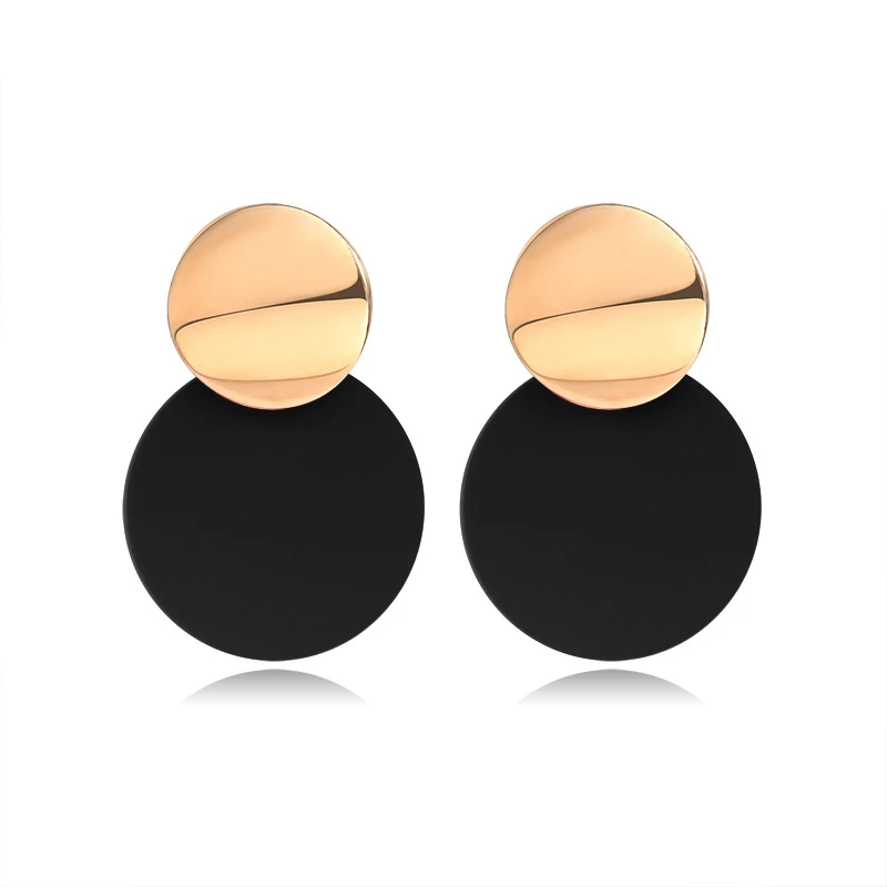 Black 5 X& P Новые массивные Висячие серьги для женщин модные золотые серьги акриловые геометрические красные висячие серьги Свадебные ювелирные изделия Brinco - Окраска металла: Black 5