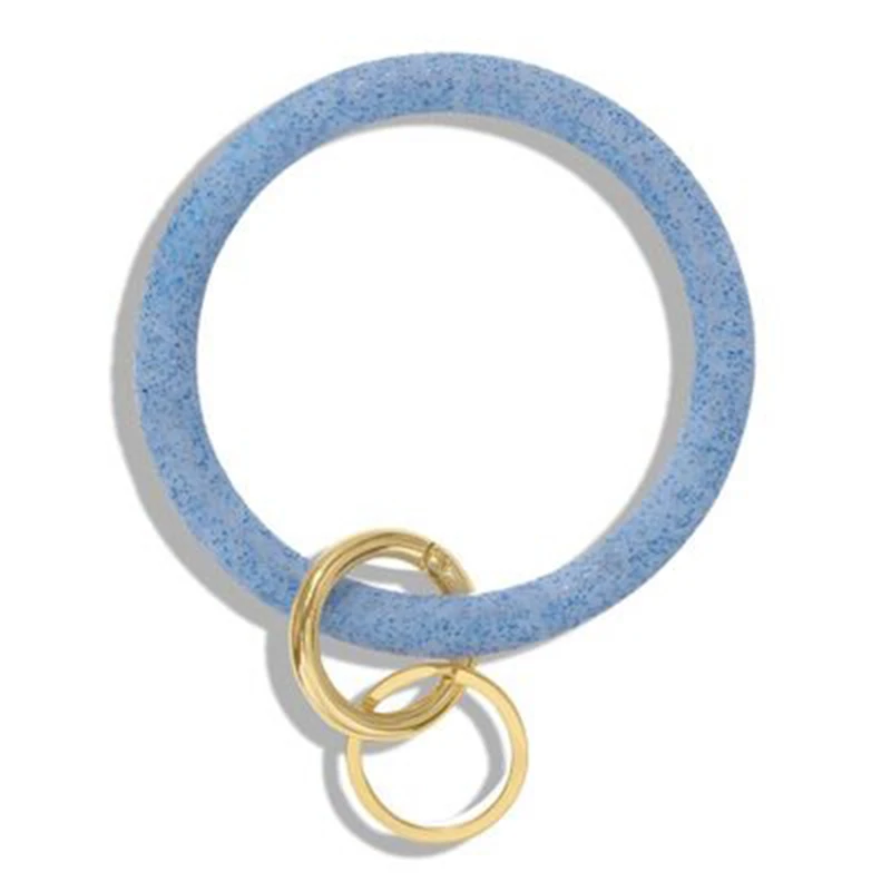 Cpop модный силикагель браслет брелок-браслет кольцо для ключей мягкий силиконовый для ключа автомобиля держатель цепи женские аксессуары, бижутерия - Цвет: D
