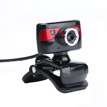 

USB 2.0 HD Camera 360 Degree Web Cam Auto focus with Built-in Microphone Camera Clip for Home Office Desktop Computer PC Laptop