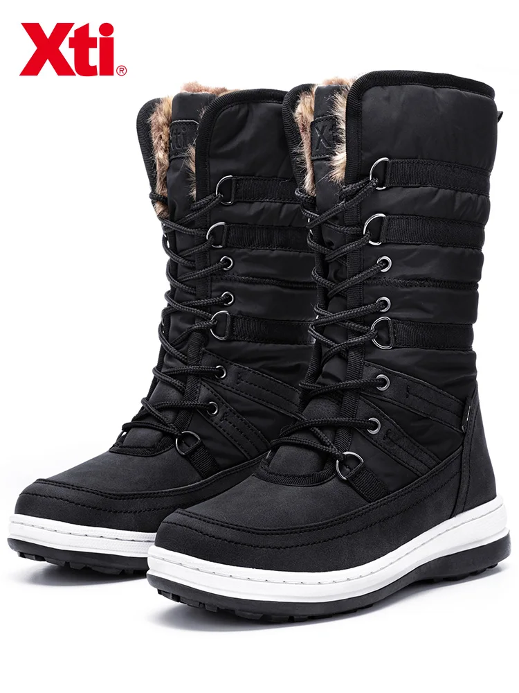XTI Botas de invierno de cuña para mujer, botines planos hasta el muslo,  media pantorrilla con plataforma de, por encima de la rodilla|Botas de  nieve| - AliExpress