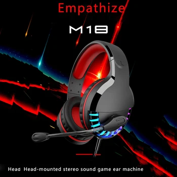 

3.5mm Wired LED Gaming Headphone Bass Stereo Over-Ear Earphone with Microphone for Computer PS4 Desktop Laptop Practical Parts