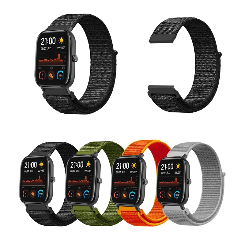 Холст Волшебная наклейка ремешок для Amazfit GTS сменный ремешок для часов Huami Amazfit GTS холст Смарт часы ремешок аксессуары