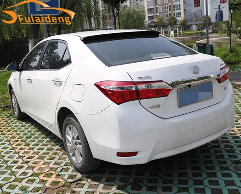 Для Toyota Corolla- ABS Глянцевая черная задняя оконная Крока крыши спойлер козырек Дизайн крыла автомобиля аксессуары