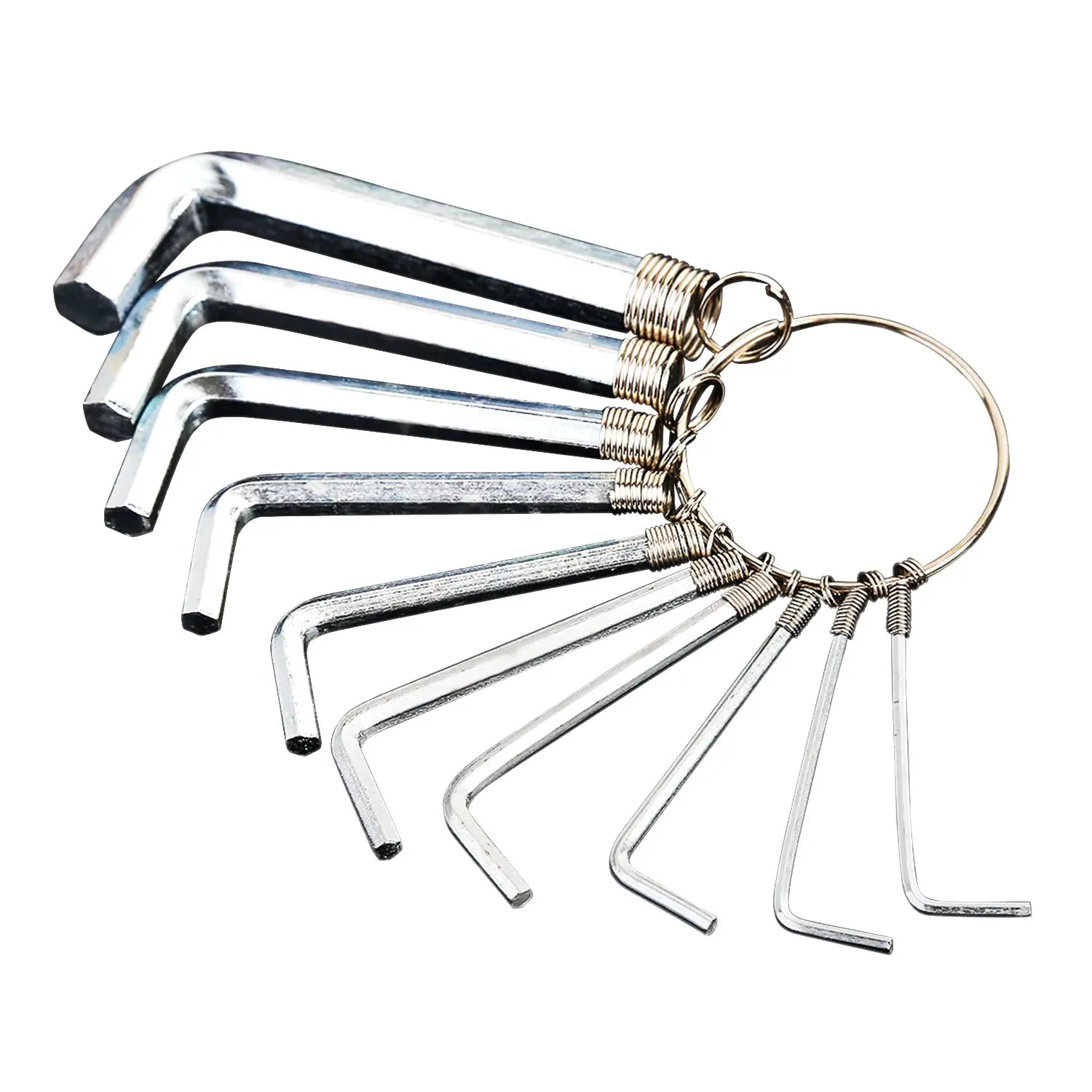 

10 Pcs Metric Combination Hex Key Allen Wrench Set 1.5mm to 10mm Key Hand Tools