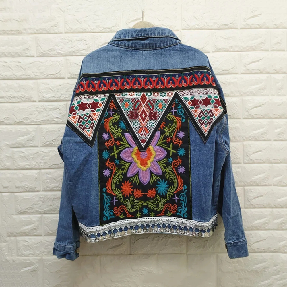 Bohemian Oversize Denim Jacket Women 