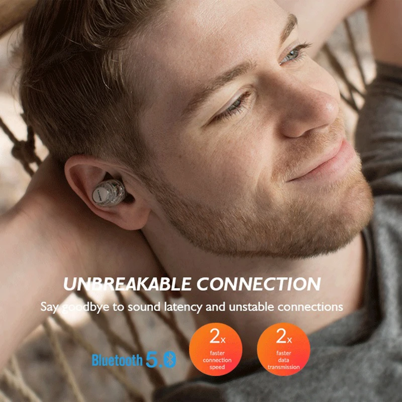 Jabees fielly беспроводной Bluetooth 5,0 гарнитуры TWS вкладыши быстрое зарядное устройство Сенсорное управление светом HiFi IPX5 Водонепроницаемый для iPhone Xiaomi