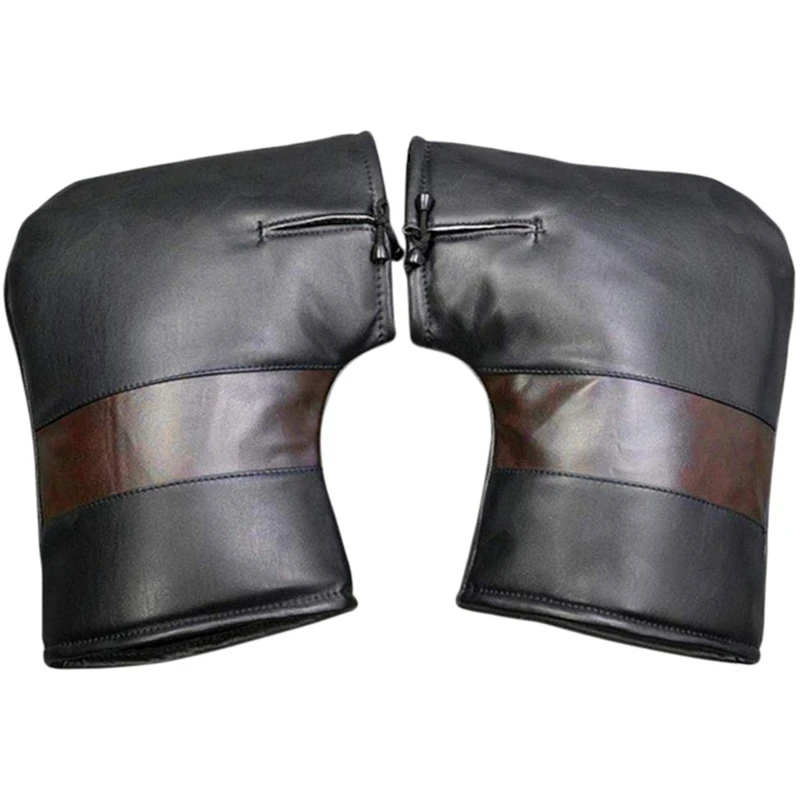 

Motorcycle Handlebar Gloves,Large Thermal Waterproof & Windproof Warm Scooter Hand Protector Kit for Scooter Electric Cars Small