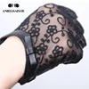 Sexy Fashion women's leather gloves spring and autumn thin sheepskin black lace gloves bow women's gloves-7018 ► Photo 3/6