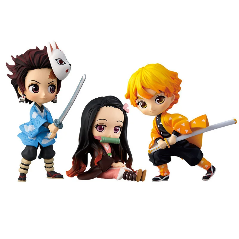 6 опций 8 см ПВХ демон убийца: Kimetsu No Yaiba Kamado Tanjirou Nezuko Agatsuma Zenitsu фигурку Модель