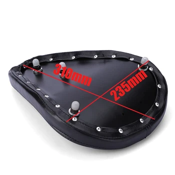 

Black Leather Motorcycle Spring Solo Bracket Seat For Harley Chopper Bobber Us