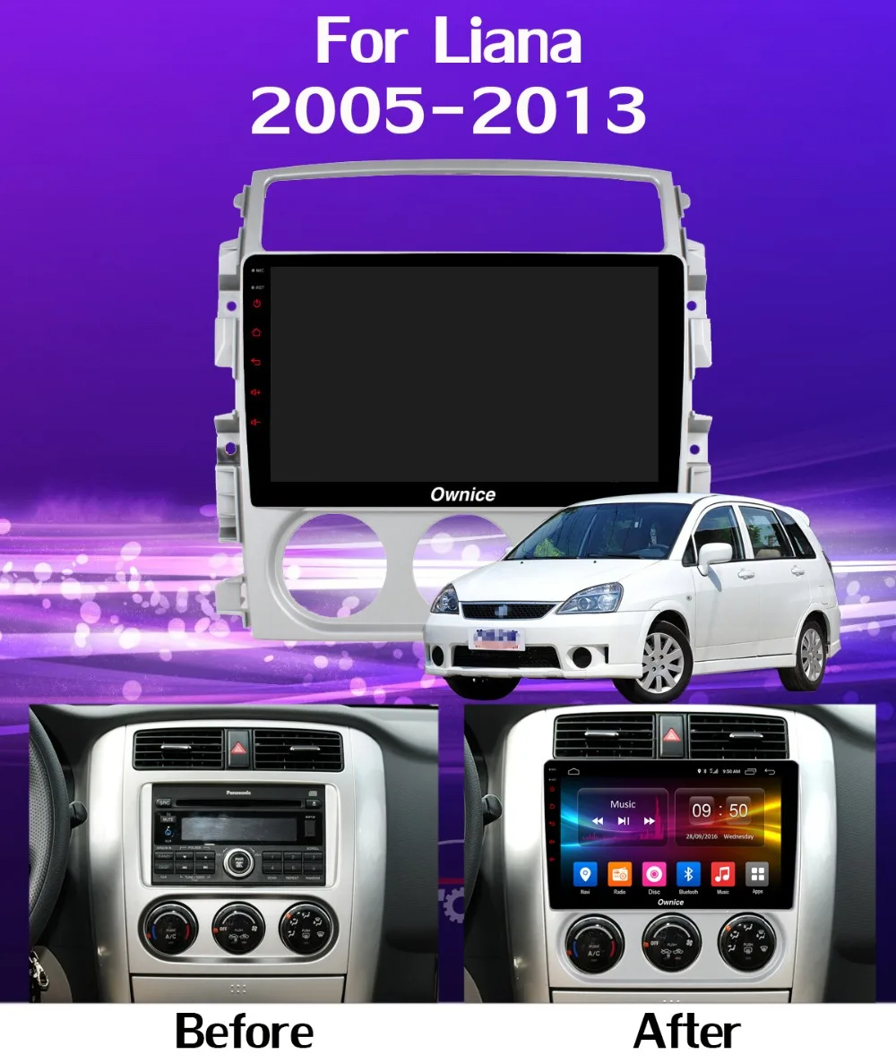 Best 360° Camera 8Core 4G+64G Android 9.0 Car Multimedia Radio For Suzuki Liana 2005-2013 Head Unit GPS Navigation SPDIF DSP CarPlay 7
