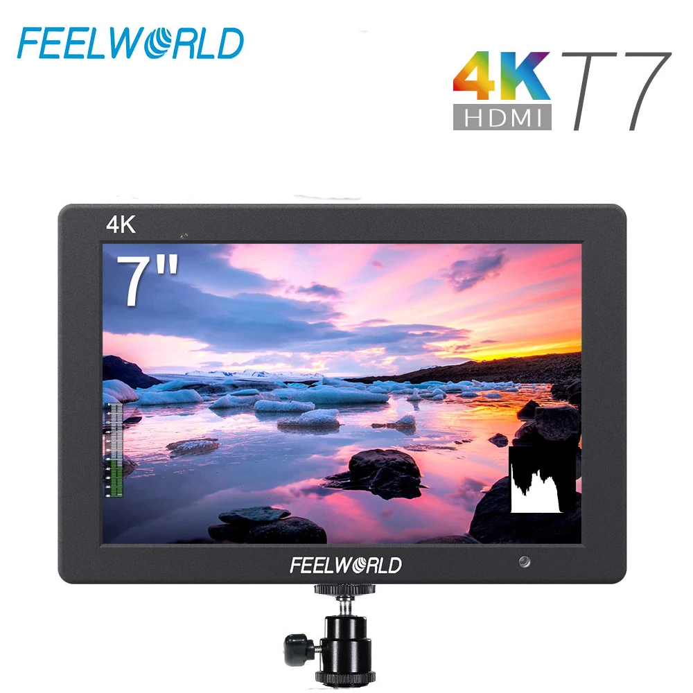 T7 Only Feelworld T7 7 дюймов ips 1920x1200 HDMI на камеру полевой монитор Поддержка 4K вход выход видео монитор+ NP750 батарея+ зарядное устройство - Цвет: T7 Only