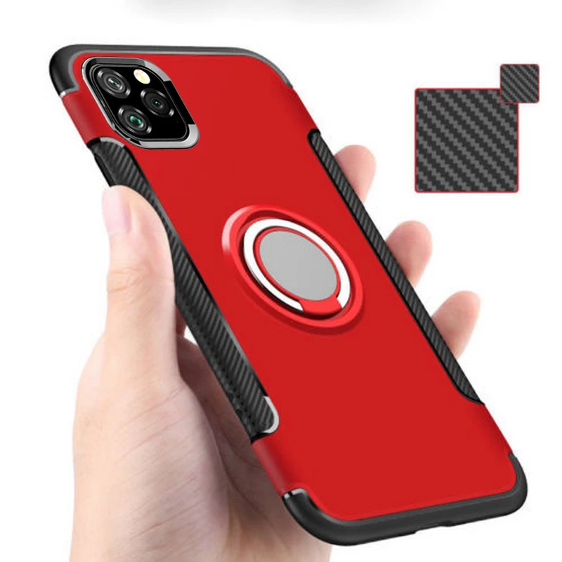 Магнитный всасывающий жесткий чехол для телефона для iPhone 11 Pro XS XR X XS Max, роскошная кольцевая крышка-держатель для iPhone 7 8 Plus 6 6s s