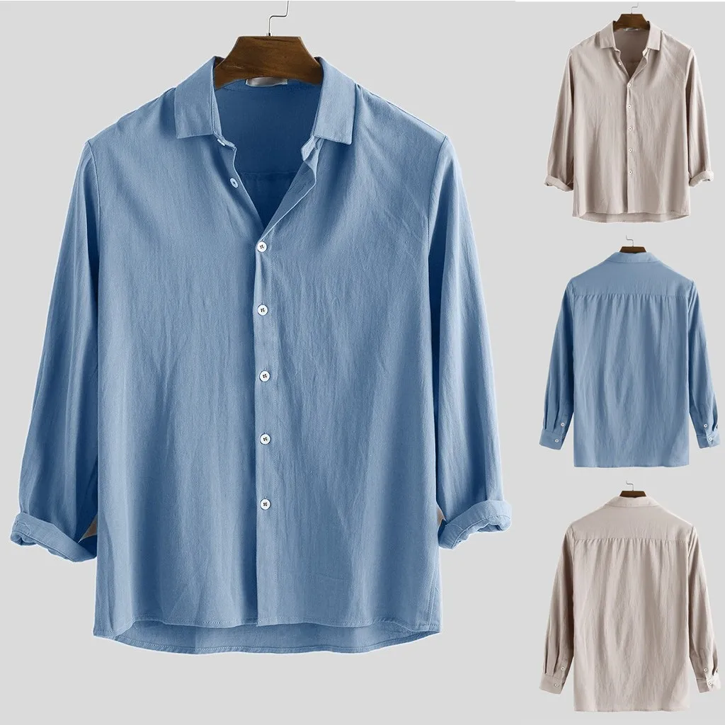 Vogue Camisas Masculina, мужская рубашка, повседневная, на пуговицах, с отложным воротником, приталенный, с длинным рукавом, топ, мужская рубашка