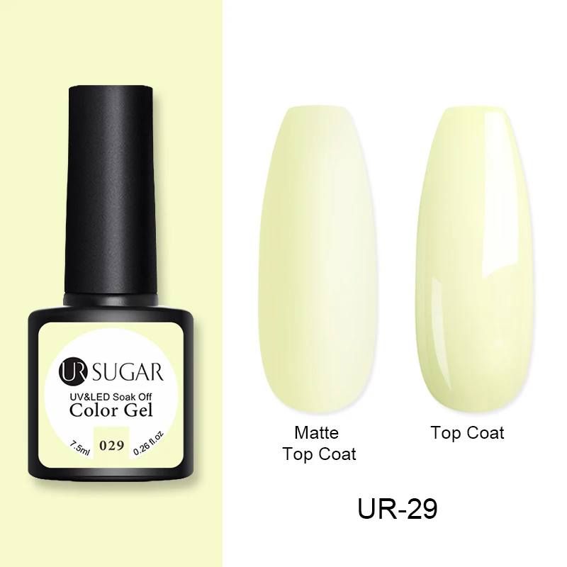 Ur Sugar 7,5 мл УФ-гель для ногтей Твердый 62 цвета замачиваемый УФ-гель лак Цветной Гель-лак для ногтей DIY лак для ногтей - Цвет: Темно-серый