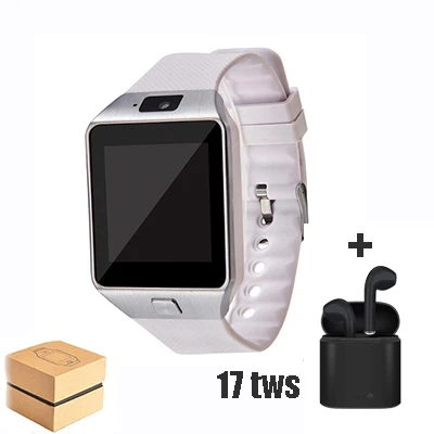 White B Умные часы с Bluetooth DZ09, умные часы, трекер сна, будильник, циферблат, ответ на вызов, SIM, TF карта, камера, умные часы для Android - Цвет: White B