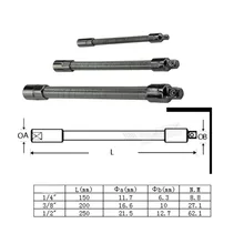 3 шт. набор адаптеров с гибким разъемом Extesion Bar 1/4 3/8+ 1/2 с трещоткой гибкий вал гибкий удлинитель трещотка