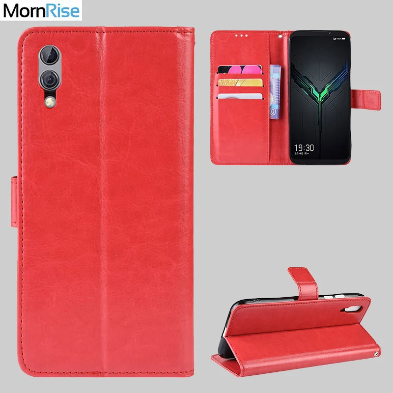 

Vintage Design PU Leather Flip Cover For Xiaomi Black Shark 2 Pro Case Wallet Book Card Pocket Kickstand Phone Bags With Strap