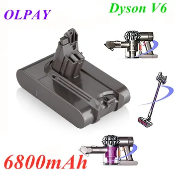 

6800mAh 21.6V 6.8Ah Li-ion Battery for Dyson V6 DC58 DC59 DC61 DC62 DC74 SV09 SV07 SV03 965874-02 Vacuum Cleaner Battery