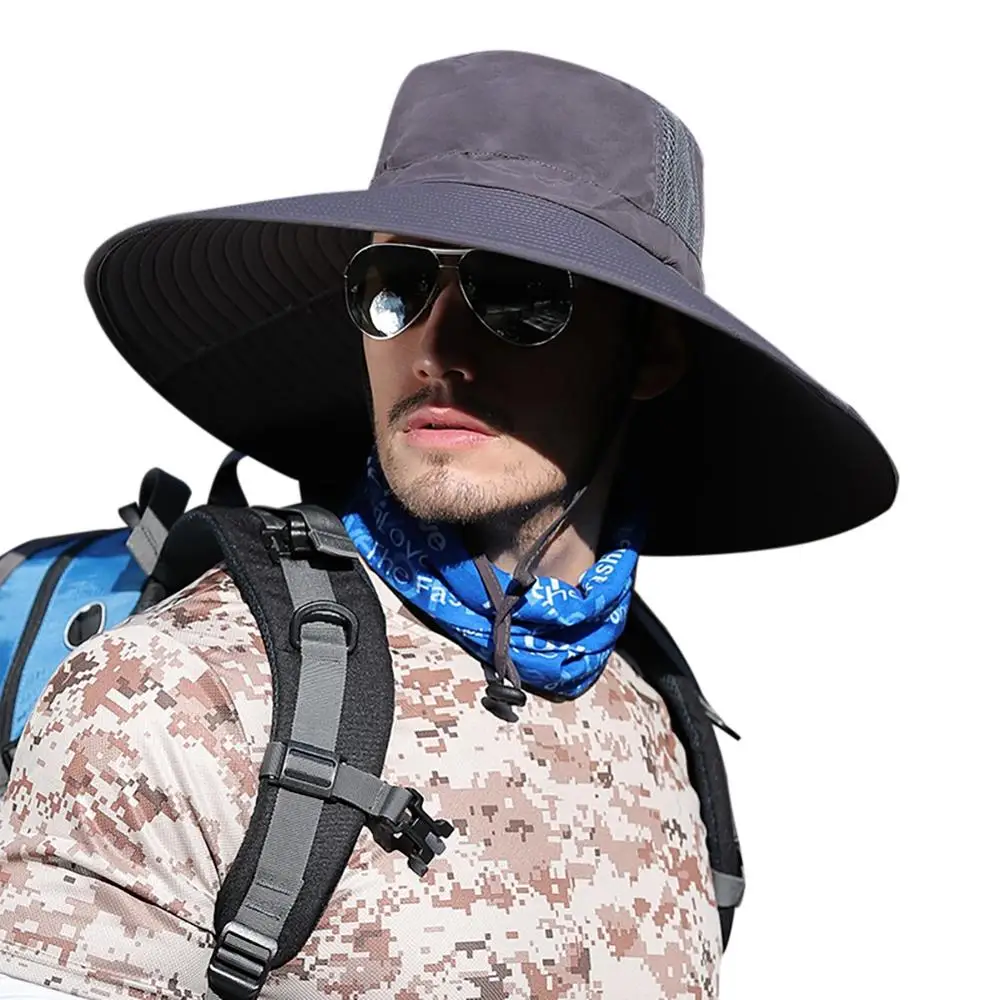 

Outdoor Flap Cap Wide Brim Sunshade Windproof Quick Drying Face Mask Ear Neck Cover Fisherman Bucket Hat New