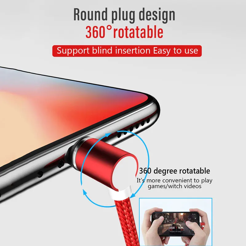 Cafele Магнитный кабель 3 в 1 Micro usb type C Кабельный адаптер зарядное устройство для Iphone samsung Xiaomi магнит Android телефон 1 м шнур данных