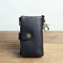 Многофункциональный кошелек для ключей, кошелек из натуральной кожи, брелок для монет, карман для карт, держатель для денег, органайзер для ключей, кошельки