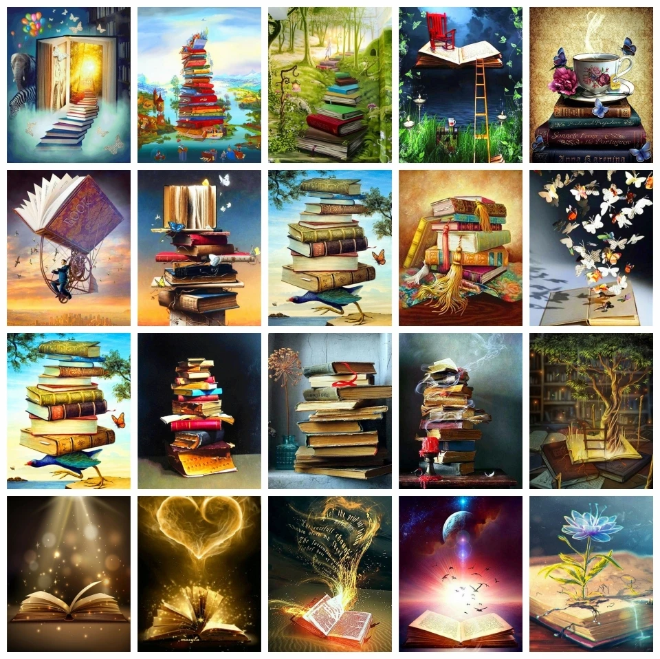 5D Diy Алмазная картина мозаика пейзаж домашний декор алмазная вышивка книга мечты