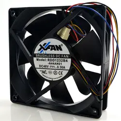 Оригинальный Для xfan rdd1232b448v0.30a12033212cm 4-провод PWM регулятором температуры мяч вентилятор