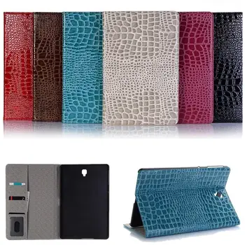 

New Hight quality Crocodile pu Leather Stand Flip Case For Samsung Galaxy Tab S3 9.7 T820 T825 Tablet Cover Card Slot+film+pen