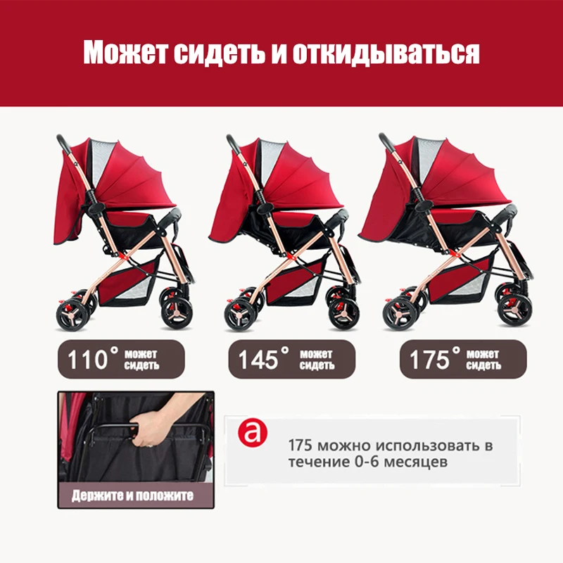 Многофункциональная детская коляска IMBABY алюминиевая для новорожденных 0 3