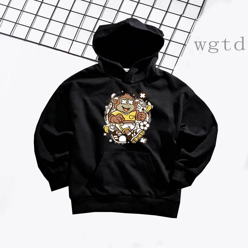 

Hot Children Boys Girls Hoodies Bear Monkey Friends Print infant Toddler Autumn Sudadera Capucha Cute Pullover Baby Sweatshirts