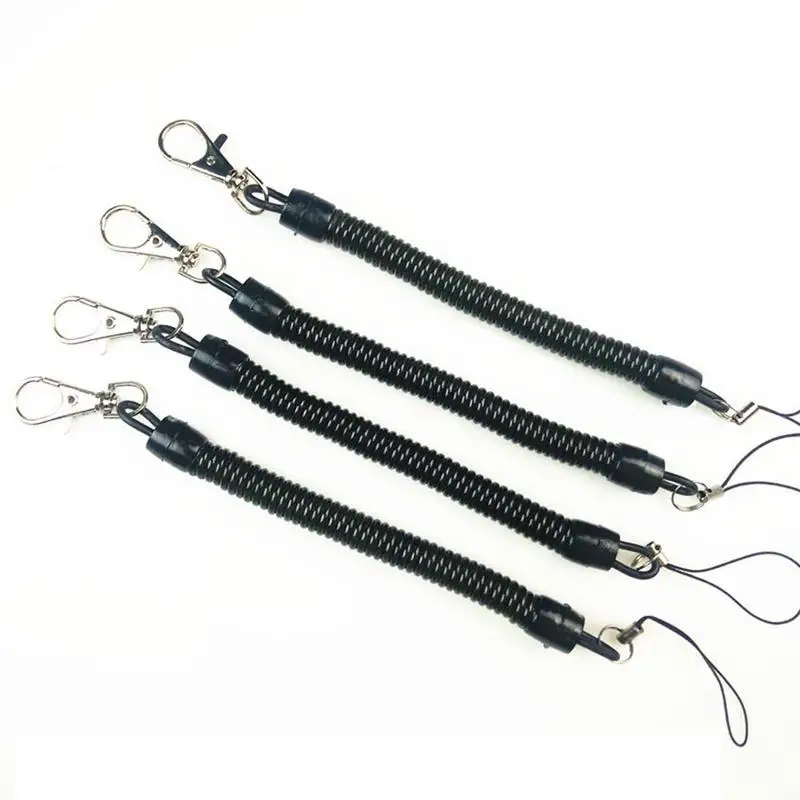 Tactical Lanyard Spring Rope Retractable Coil Stretch Keychain Men women Outdoor Hiking Camping Anti-lost Phone Key Chains Whistle Keychain Keychain Tool Tactical Keychain Keychain Carabiner Keychain Charm Key Ring