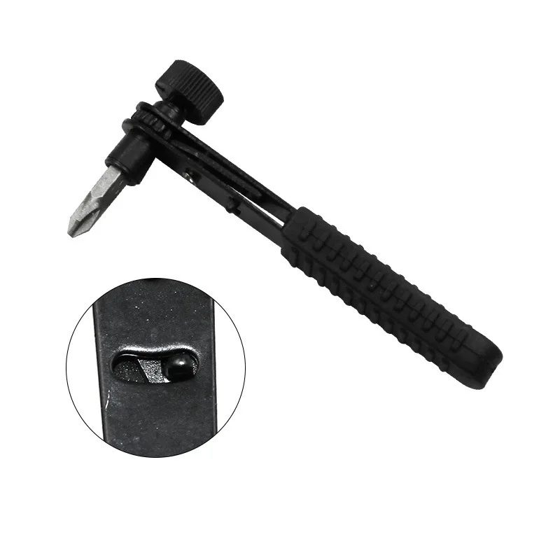 Realmote Mini- Fast Ratchet Socket Wrench 1/4 Wind Group Head Screw Driver Rod Simple Sleeve Spanner