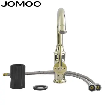 

Single Handle Basin Mixer PVD Flanged Gold Mixer Tap Wall Mounted Bath Faucet JOMOO Hot And Cold Faucet Bathroom Accessories