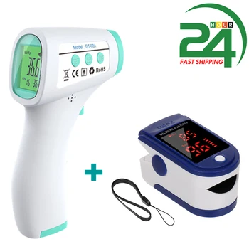 

Fingertip Pulse Oximeter OLED Display Finger Clip Oximetro HRV SpO2 PR PI Respiratory Rate Sleep Monitor + Infrared Thermometer