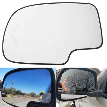 

Left Driver Side Turn Signal Heated Mirror Glass Turn Signal w/o Auto Dimming LH Fit for GMC Chevy Cadillac 2003-2007 88944391