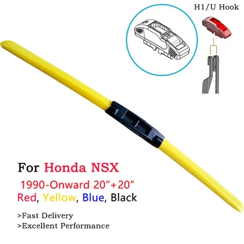 

HESITE Premium Universal Wipers For Honda NSX 1991 Onward Red Blue Black Yellow Colorful Hybrid Windscreen Wiper Blades 20 Inch