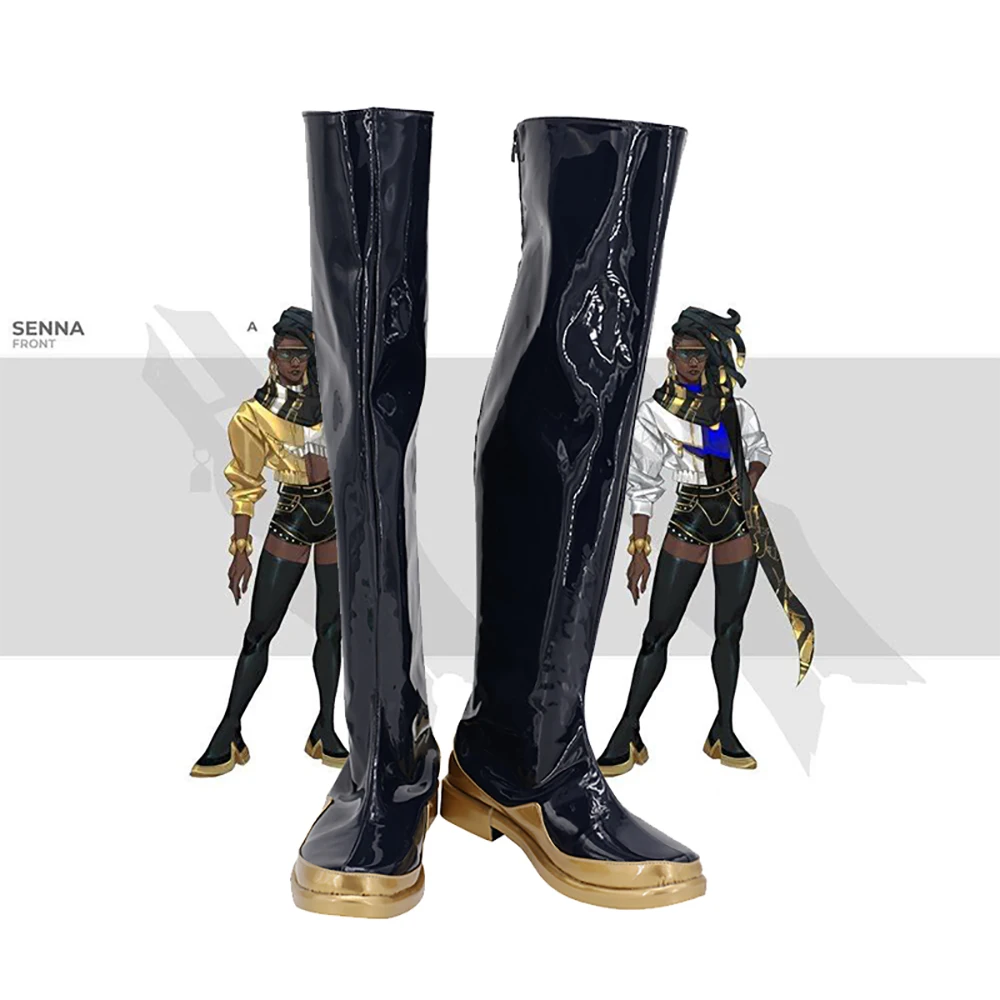 senna-prestige-edition-zapatos-cosplay-lol-true-damage-senna-botas-hasta-la-rodilla-zapatos-de-cuero-hechos-a-medida