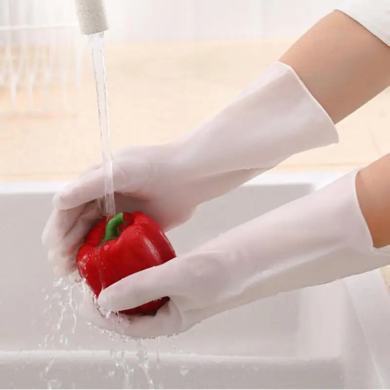Прочные кухонные перчатки для мытья посуды, прочные тонкие хозяйственные перчатки для уборки, водонепроницаемые перчатки для мытья дома