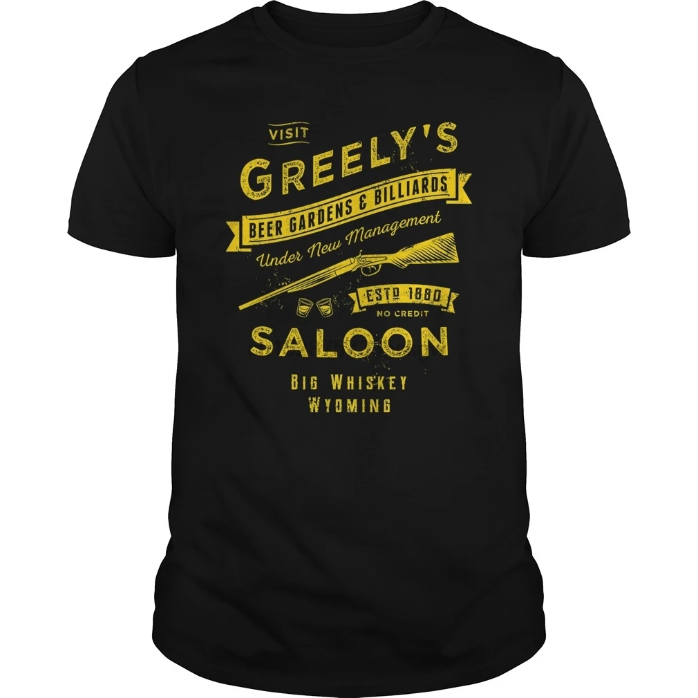 Мужская футболка GREELY_S SALOON пленка WEST ERN CLINT Ретро Непростительная дикая крутая с