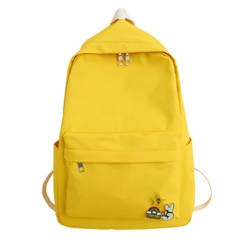 

Candy Color Backpack Ladies Nylon Waterproof Classic Wild Back Pack Student Bag Pack Candy Pendant
