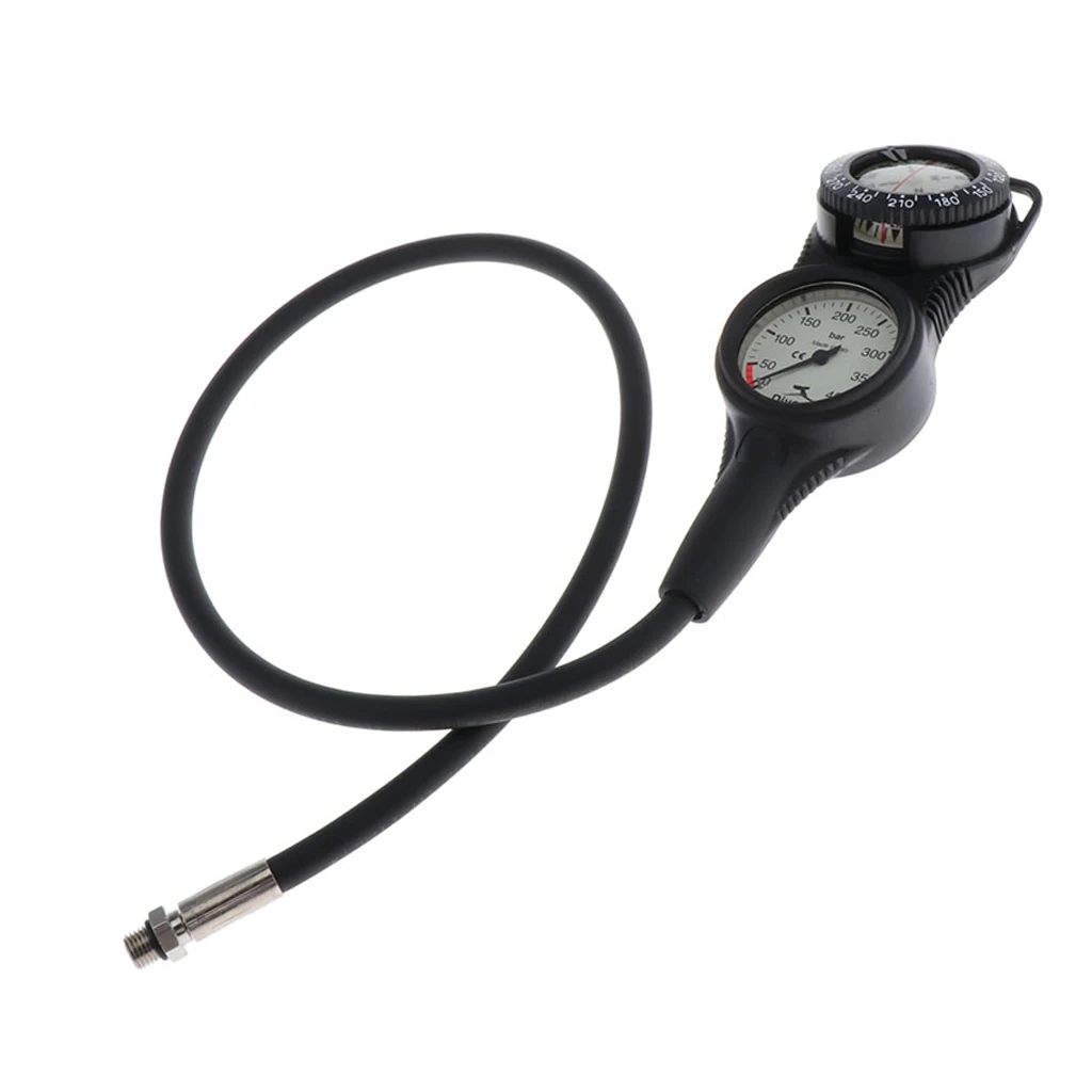 

Diving Console Scuba Dive Pressure Gauge 400 Bar With Compass And Hose