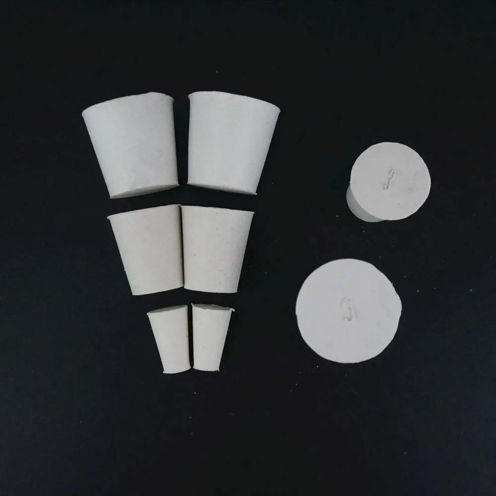 000# to 10# Rubber Stopper Bungs Laboratory Solid Hole Stop Lab Push-In Sealing Plug
