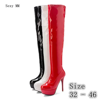 

Autumn Platform Women Over the Knee Boots High Heel Shoes Woman Thigh High Boots Small Plus Size 32 33 -40 41 42 43 44 45 46