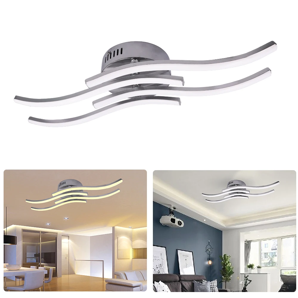 Plafonnier LED en Aluminium ondulé au design moderne, luminaire décoratif de plafond, idéal pour un salon, une cuisine ou une chambre à coucher, 12/18/24W, AC85-265V